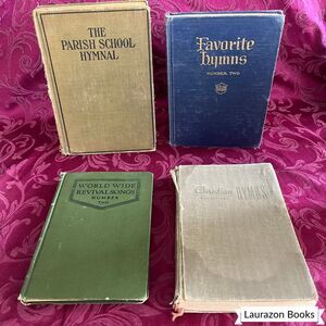 Church Hymnal Lot (4) Gospel Revival Songbooks Religious Music Ephemera